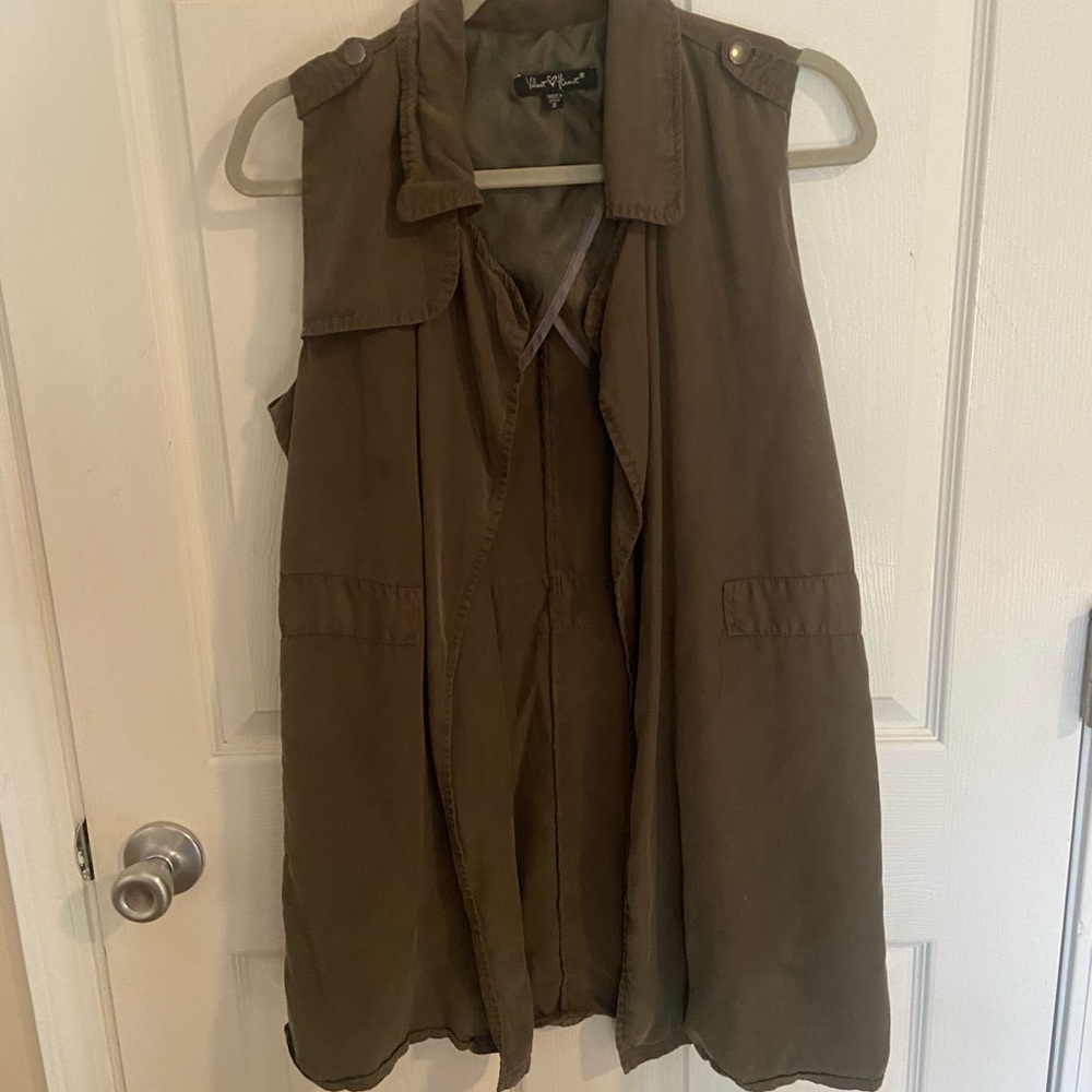 Green suede vest